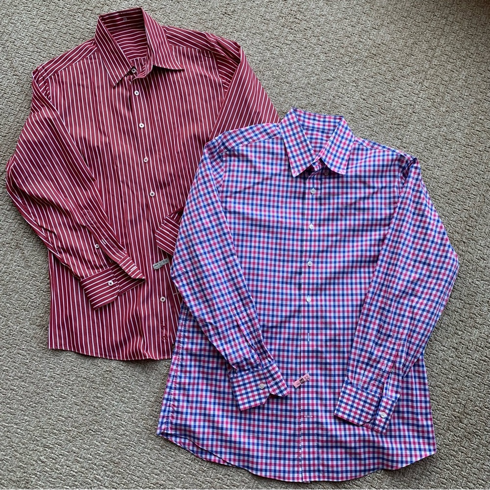 Bundle of two J. Hilburn Men’s Button down Shirts XL